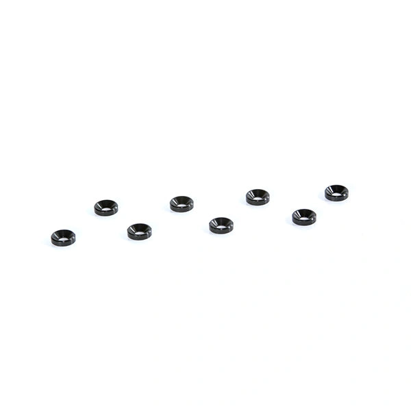 Black Countersunk Washers 8 Pack Aluminum 3MM. Sleek Fastening Solution.